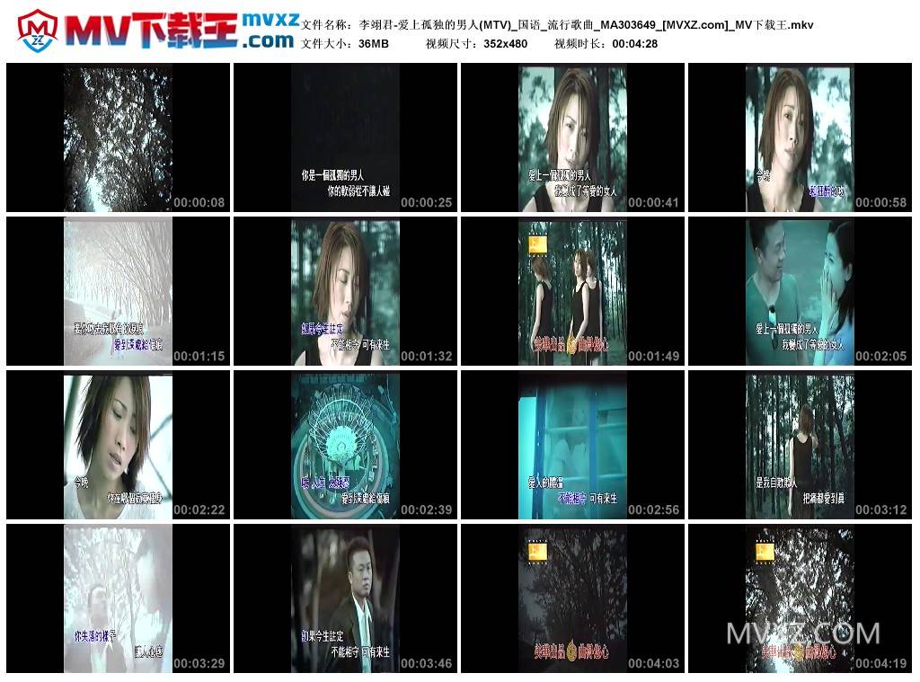 李翊君-爱上孤独的男人(MTV)_国语_流行歌曲_MA303649